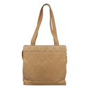 CHANEL Matelasse Shoulder Bag Lamb Skin Beige Gold CC Auth bs23120-2