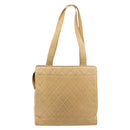CHANEL Matelasse Shoulder Bag Lamb Skin Beige Gold CC Auth bs23120-2