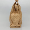 CHANEL Matelasse Shoulder Bag Lamb Skin Beige Gold CC Auth bs23120-4