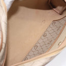 Christian Dior Honeycomb Canvas Shoulder Bag PVC Leather Beige Gold Auth bs23125-11