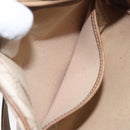 Christian Dior Honeycomb Canvas Shoulder Bag PVC Leather Beige Gold Auth bs23125-19