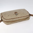 Christian Dior Honeycomb Canvas Shoulder Bag PVC Leather Beige Gold Auth bs23125-6