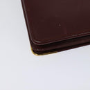 CARTIER Clutch Bag Leather 2Set Red Beige Auth bs23136-11