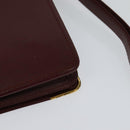CARTIER Clutch Bag Leather 2Set Red Beige Auth bs23136-12