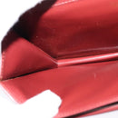 CARTIER Clutch Bag Leather 2 Set Red Beige Auth bs23136-18
