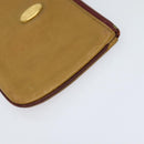 CARTIER Clutch Bag Leather 2Set Red Beige Auth bs23136-23