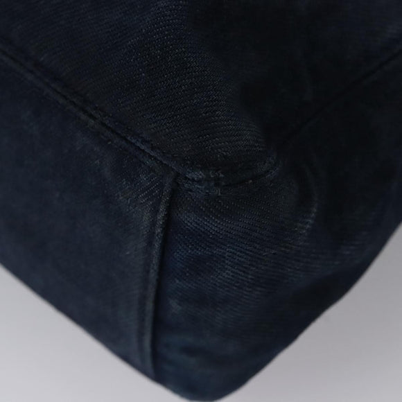 CHANEL Hand Bag Denim Blue CC Auth bs23137