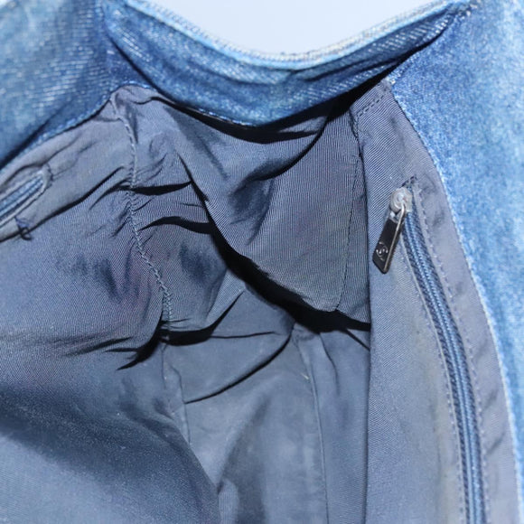 CHANEL Hand Bag Denim Blue CC Auth bs23137