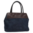 CHANEL Hand Bag Denim Blue CC Auth bs23137-1