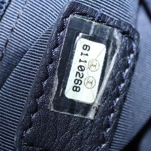 CHANEL Hand Bag Denim Blue CC Auth bs23137