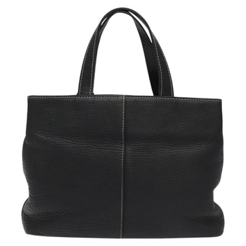 Burberrys Tote Bag Leather Black Auth bs23138 - 0