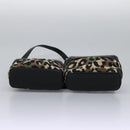 DOLCE&GABBANA Leopard Waist Bag Canvas Green Black Auth bs23142-5