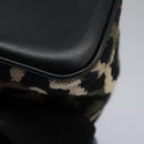 DOLCE&GABBANA Leopard Waist Bag Canvas Green Black Auth bs23142-29