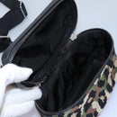 DOLCE&GABBANA Leopard Waist Bag Canvas Green Black Auth bs23142-31