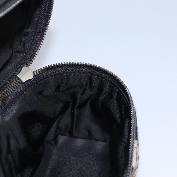 DOLCE&GABBANA Leopard Waist Bag Canvas Green Black Auth bs23142