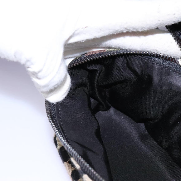 DOLCE&GABBANA Leopard Waist Bag Canvas Green Black Auth bs23142