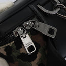 DOLCE&GABBANA Leopard Waist Bag Canvas Green Black Auth bs23142-36