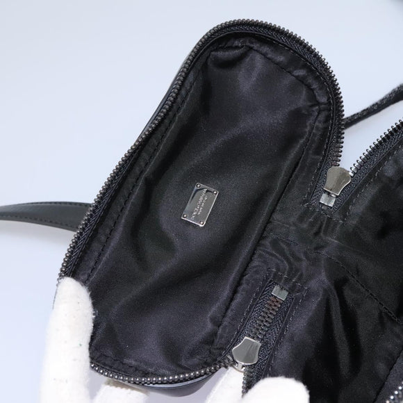 DOLCE&GABBANA Leopard Waist Bag Canvas Green Black Auth bs23142