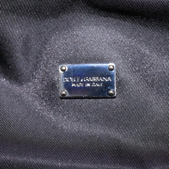 DOLCE&GABBANA Leopard Waist Bag Canvas Green Black Auth bs23142