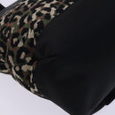 DOLCE&GABBANA Leopard Hand Bag Canvas 2way Green Black Auth bs23143-17