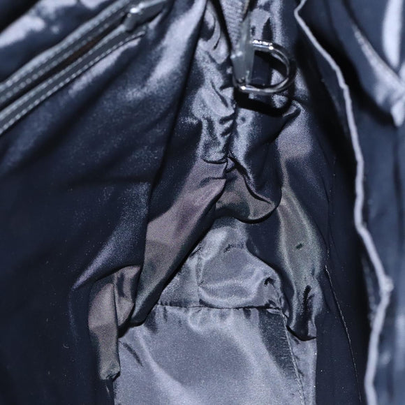 DOLCE&GABBANA Leopard Hand Bag Canvas 2way Green Black Auth bs23143