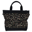 DOLCE&GABBANA Leopard Hand Bag Canvas 2way Green Black Auth bs23143-2