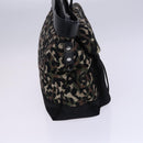 DOLCE&GABBANA Leopard Hand Bag Canvas 2way Green Black Auth bs23143-4