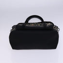 DOLCE&GABBANA Leopard Hand Bag Canvas 2way Green Black Auth bs23143-5