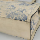 GUCCI Tote Bag Canvas Leather White Blue Auth bs23144-10