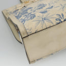 GUCCI Tote Bag Canvas Leather White Blue Auth bs23144-11