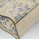 GUCCI Tote Bag Canvas Leather White Blue Auth bs23144-13