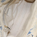 GUCCI Tote Bag Canvas Leather White Blue Auth bs23144-16