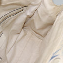 GUCCI Tote Bag Canvas Leather White Blue Auth bs23144-17