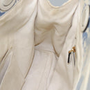 GUCCI Tote Bag Canvas Leather White Blue Auth bs23144-18