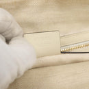 GUCCI Tote Bag Canvas Leather White Blue Auth bs23144-20