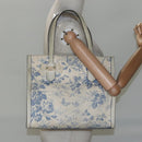 GUCCI Tote Bag Canvas Leather White Blue Auth bs23144-21