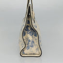 GUCCI Tote Bag Canvas Leather White Blue Auth bs23144-4