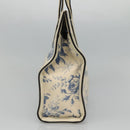 GUCCI Tote Bag Canvas Leather White Blue Auth bs23144-5