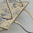 GUCCI Tote Bag Canvas Leather White Blue Auth bs23144-6