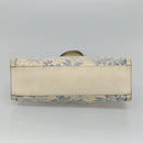 GUCCI Tote Bag Canvas Leather White Blue Auth bs23144-9