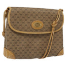 GUCCI Micro GG Canvas Shoulder Bag PVC Leather Beige Auth bs23145-1