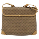 GUCCI Micro GG Canvas Shoulder Bag PVC Leather Beige Auth bs23145-3