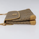 GUCCI Micro GG Canvas Shoulder Bag PVC Leather Beige Auth bs23145-5