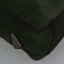 PRADA Hand Bag Nylon Green Silver Auth bs23150-9
