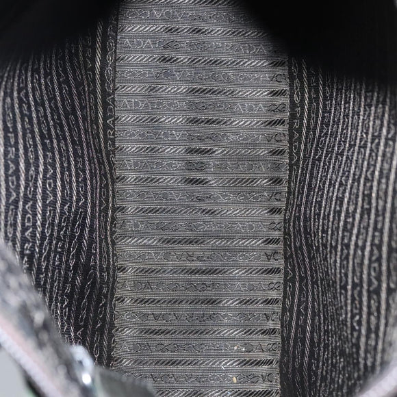 PRADA Hand Bag Nylon Green Silver Auth bs23150