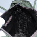 PRADA Hand Bag Nylon Green Silver Auth bs23150-19