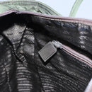 PRADA Hand Bag Nylon Green Silver Auth bs23150-21