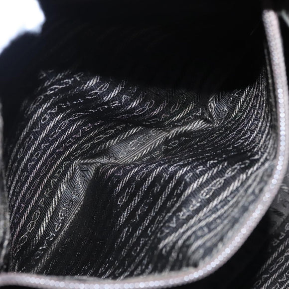 PRADA Hand Bag Nylon Green Silver Auth bs23150