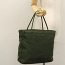 PRADA Hand Bag Nylon Green Silver Auth bs23150-24
