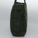 PRADA Hand Bag Nylon Green Silver Auth bs23150-3